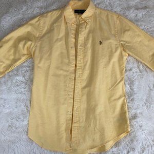 Ralph Lauren Yellow Canvas Slim Fit Button-down